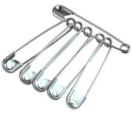 Veiligheidsspeld Recht 55mm 12 stuks