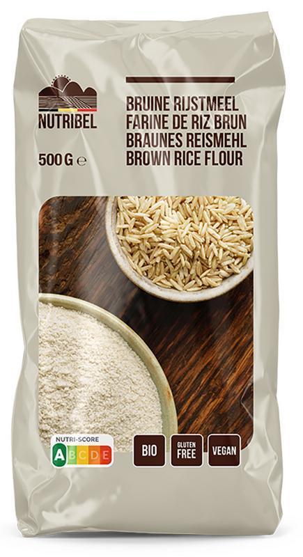 Bruine rijstmeel glutenvrij bio 500g