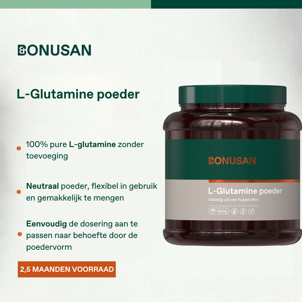 Bonusan L-Glutamine poeder 500 Gram