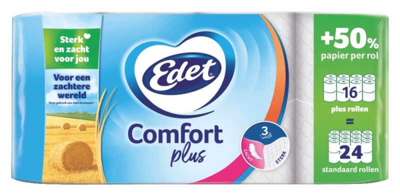 Toiletpapier Comfort Plus 3-laags - 16 Rol 16rol