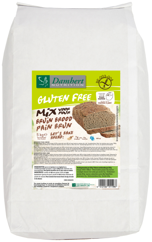 Damhert Broodmix Bruin Glutenvrij 5000 Gram