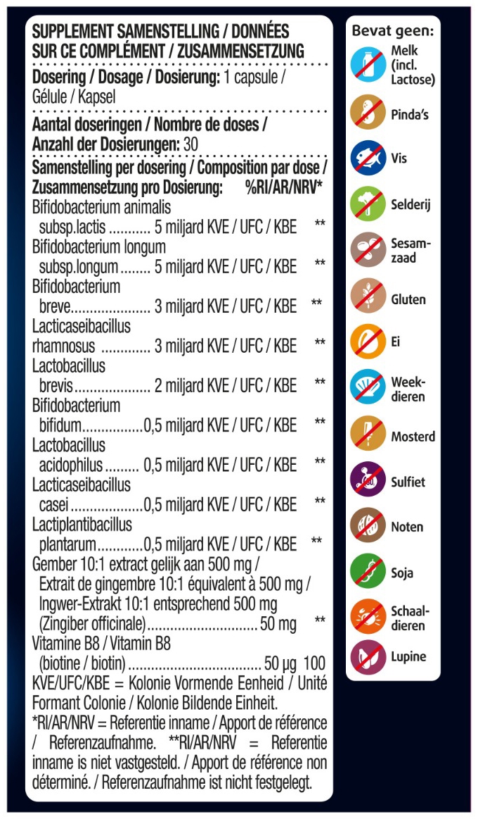 Lucovitaal Hersenen & Darm Support Bioticomel 30 Capsules