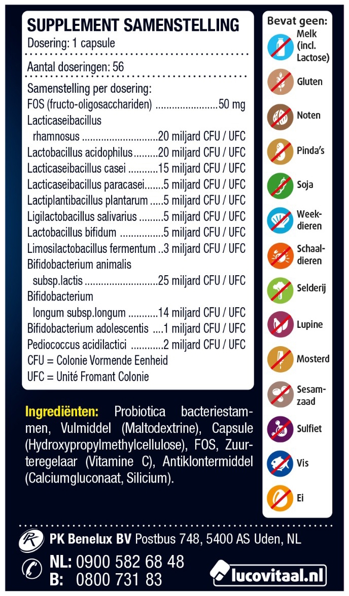 Lucovitaal Super Pre & Probiotica 56 Capsules