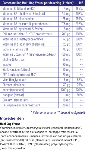 Vitakruid Multi Dag & Nacht Vrouw 2x30 tabletten