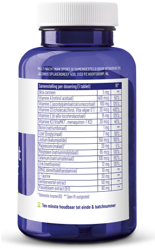 Vitakruid Multi Nacht Man Sport 90 Tabletten