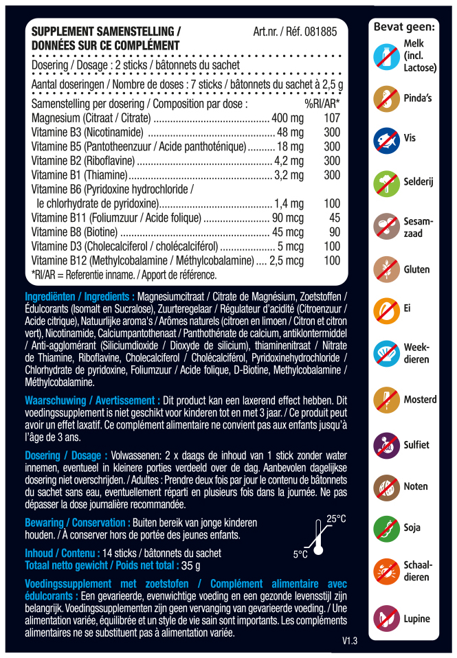 Lucovitaal Magnesium Citraat 400mg 2Go 14 sticks