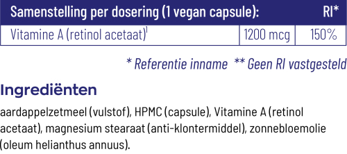 Vitakruid Vitamine A 4000 IE Vegan 90 capsules
