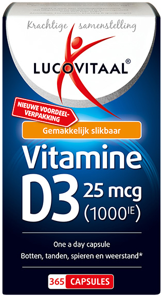 Lucovitaal Vitamine D3 25 mcg 365 capsules