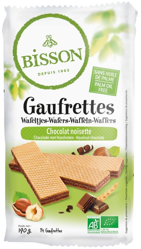 Wafels choco hazelnoot bio 200G