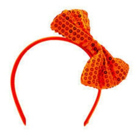 Oranje Tiara Met Strik 1 Stuk