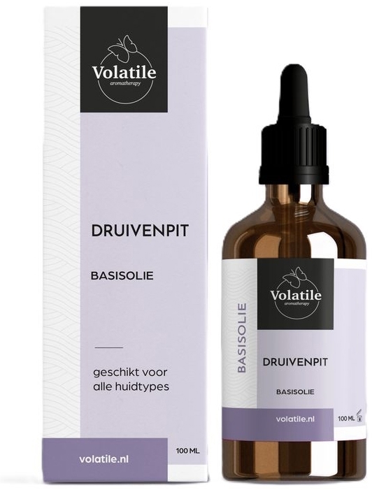 Volatile Druivenpit basisolie glazen fles 100ml