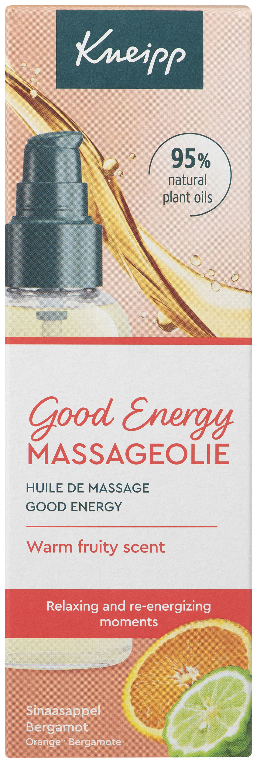 Kneipp Massageolie Good Energy (met pompje) 100 ml
