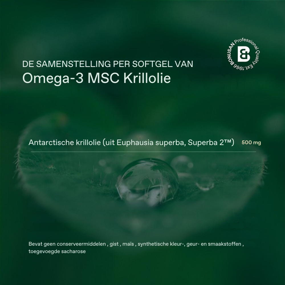 Bonusan Omega-3 MSC Krillolie 120 Softgels