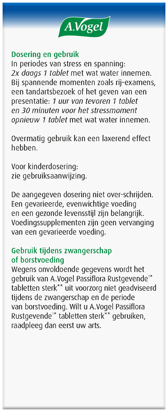 A.Vogel Passiflora Rustgevende sterk tabletten 30 Stuks