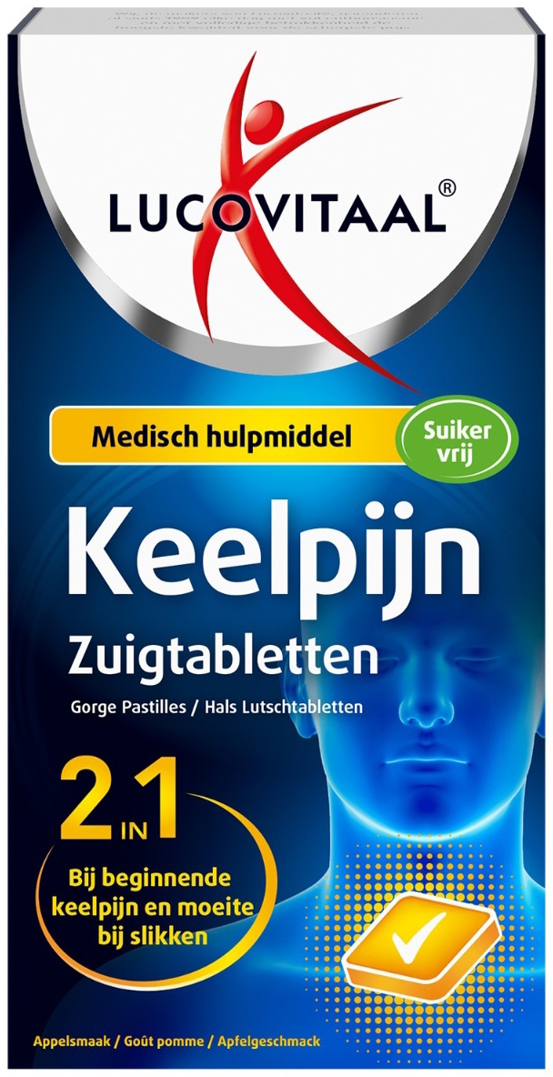 Lucovitaal Keelpijn 2 In 1 10 Zuigtabletten