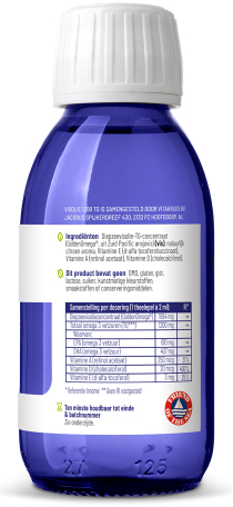 Vitakruid Omega-3 Visolie TG Vloeibaar met A, D en E 125 ml