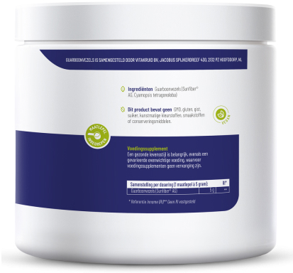 Vitakruid Guarboonvezels Sunfiber® Hoogwaardige Prebiotica 450 Gram