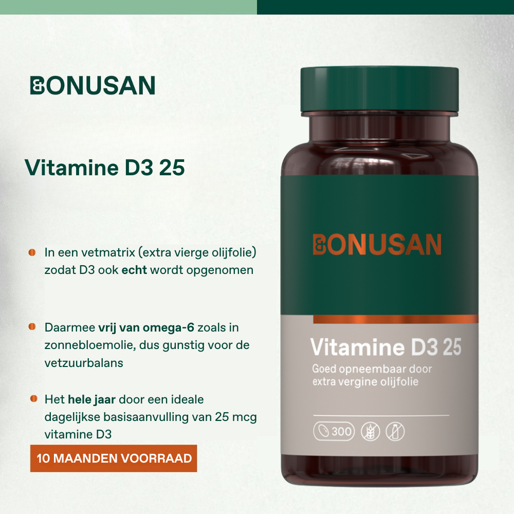 Bonusan Vitamine D3 25 300 Softgels