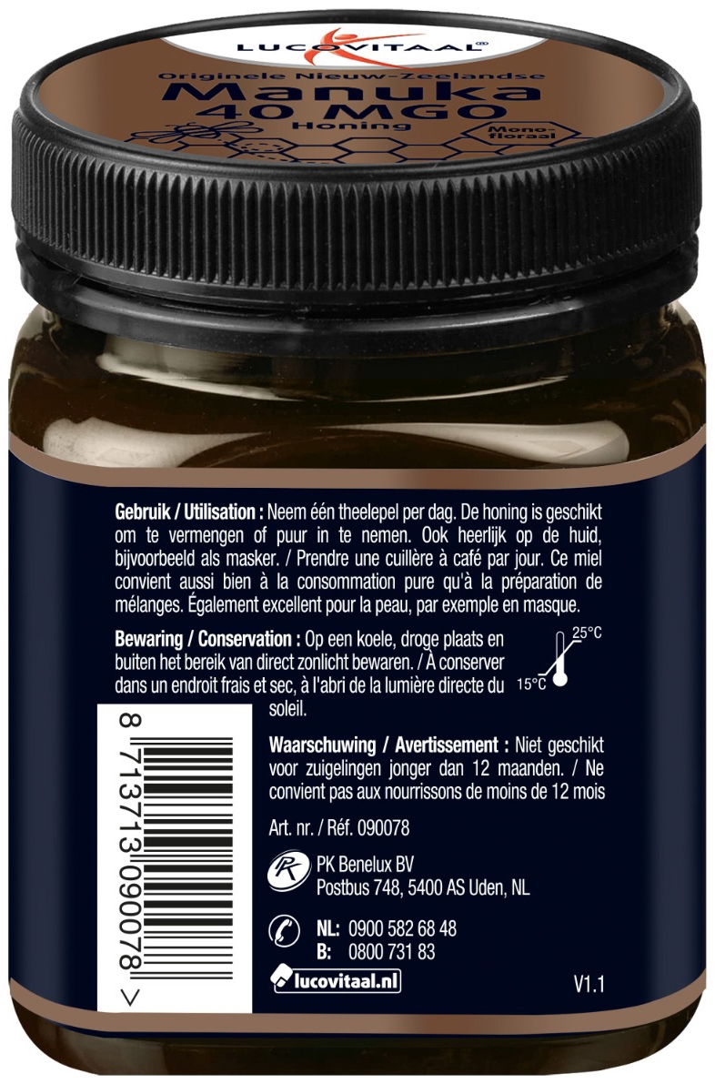 Lucovitaal Manuka Honing 40MGO 250g