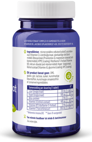 Vitakruid IJzer Bisglycinaat Complex 90tb