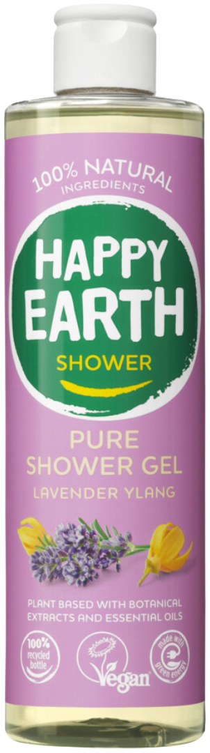 Happy Earth 100% Natuurlijke Douchegel Lavender Ylang 300 ml