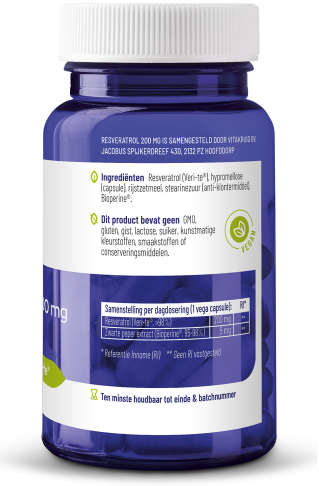 Vitakruid Resveratrol 200 mg met bioperine 60 Vega Capsules