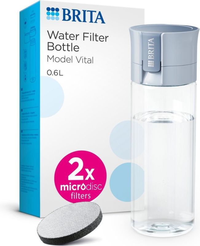 Waterfles vital lichtblauw 1st