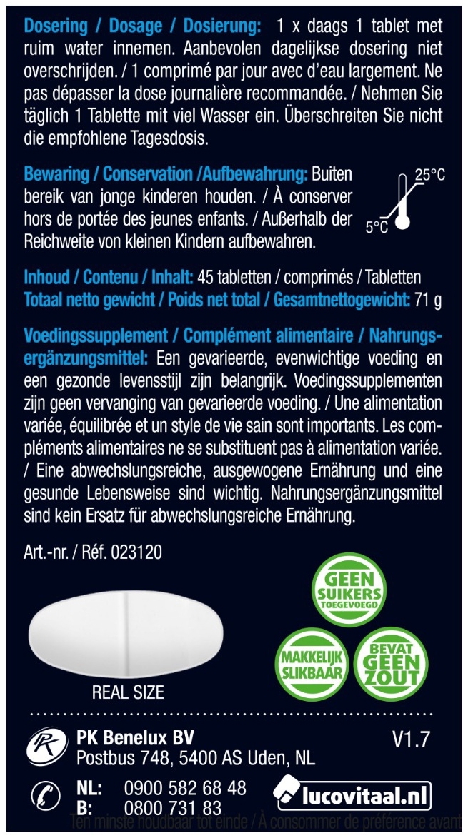 Lucovitaal Magnesium Spanning Stress & Vermoeidheid 45 tabletten