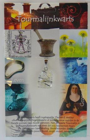 Hanger gezondheidssteen tourmalijnkwarts 1kaart