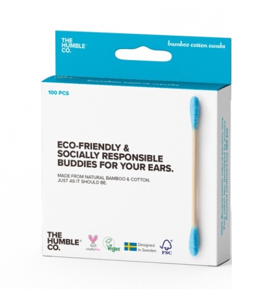 Wattenstaafjes Bamboe Blauw 100 stuks