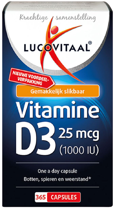 Vitamine D3 25 mcg 365 capsules