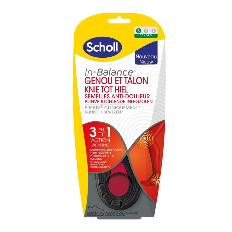 Scholl In Balance Inlegzolen Knie Tot Hiel Small 1 paar