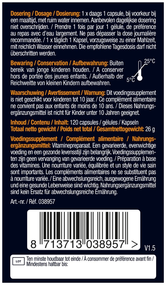 Lucovitaal Vitamine D3 25 mcg 120 capsules