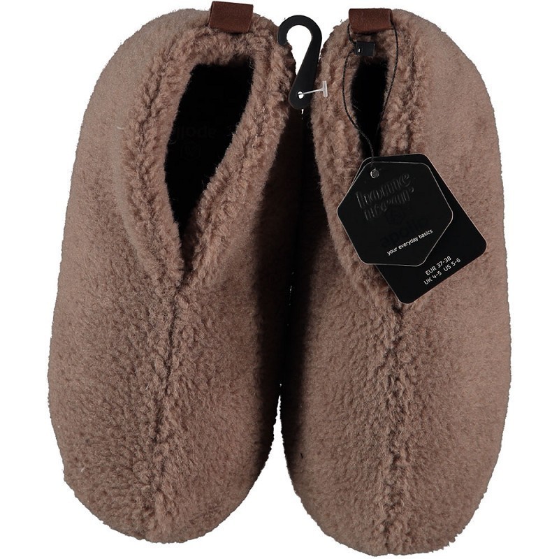 Apollo Damesslof Teddy Beige 37/38 1paar