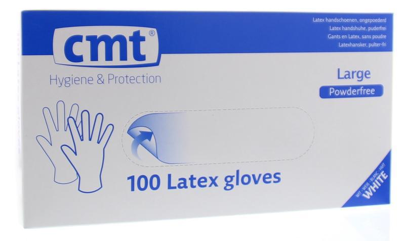 Onderzoekshandschoen Latex Naturel Poedervrij L 100st