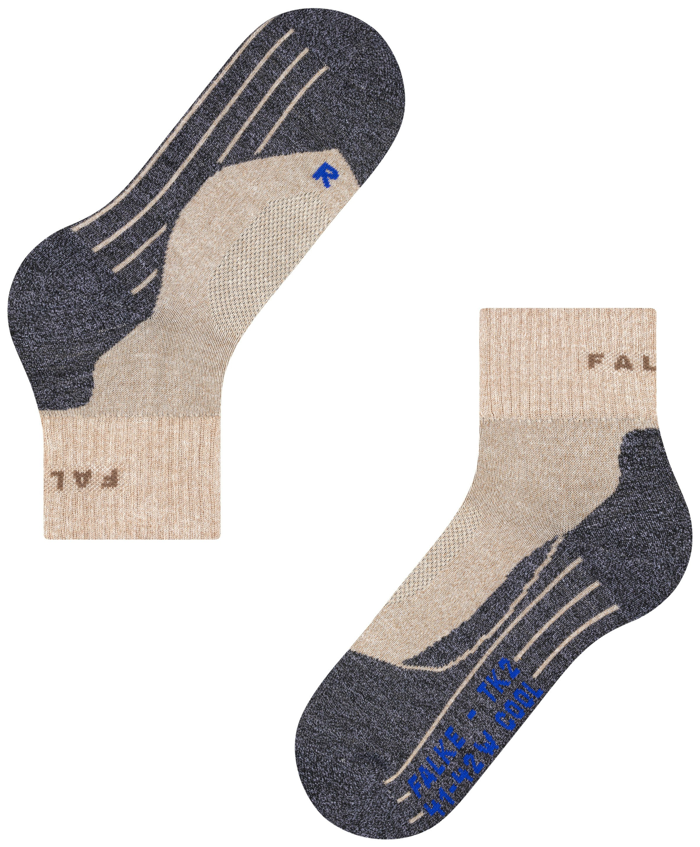 FALKE Dames TK2 Korte Wandel Sokken Beige