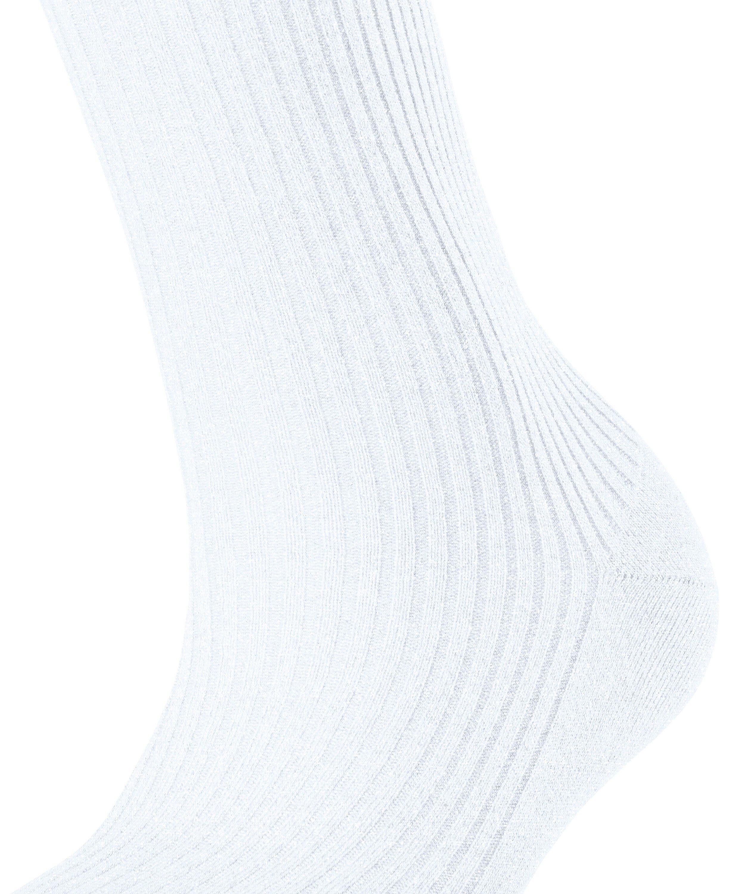 FALKE Dames Shiny Rib Sokken Wit